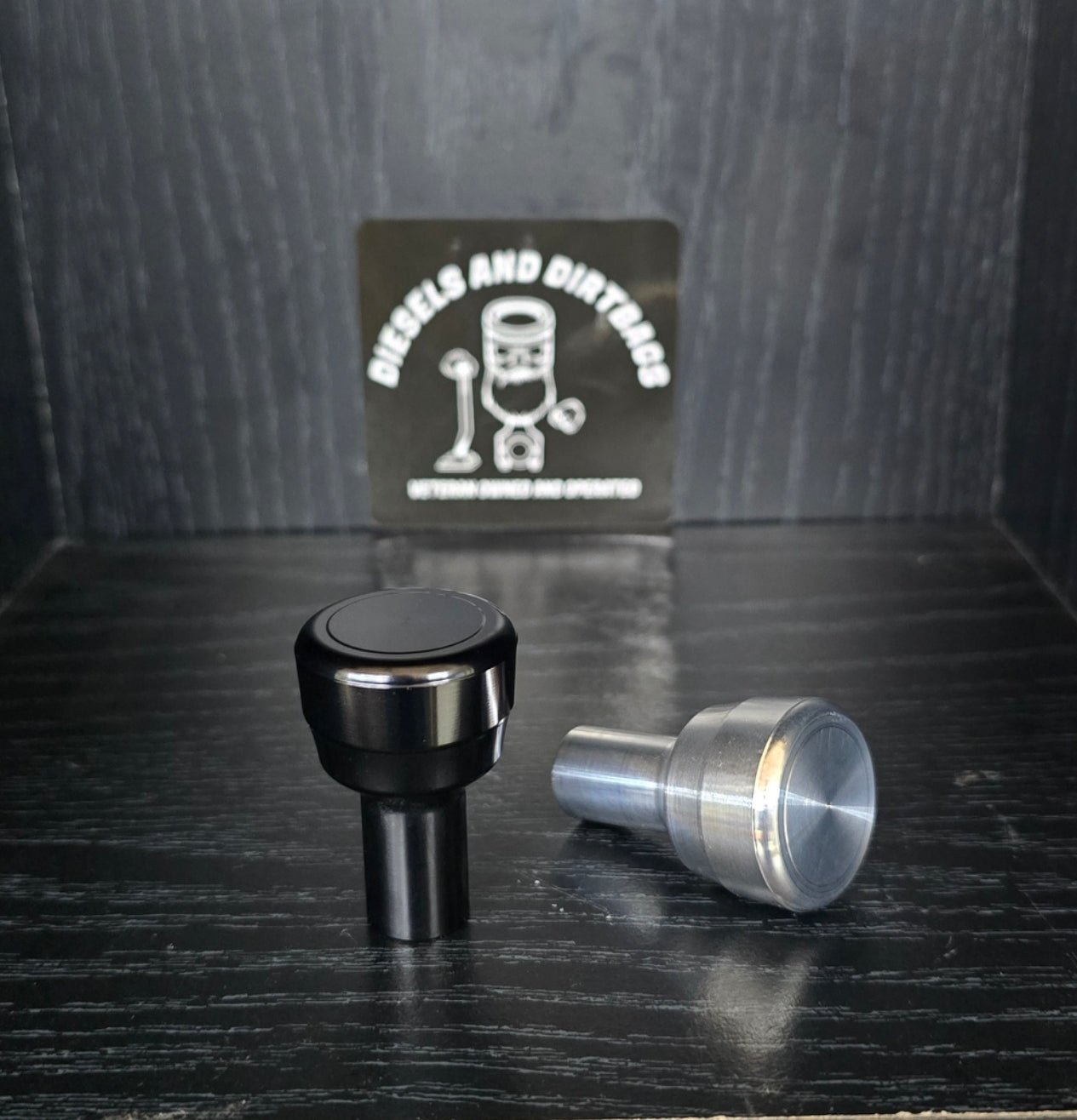 OBS Ford Billet Headlight Knob (Black/Raw)